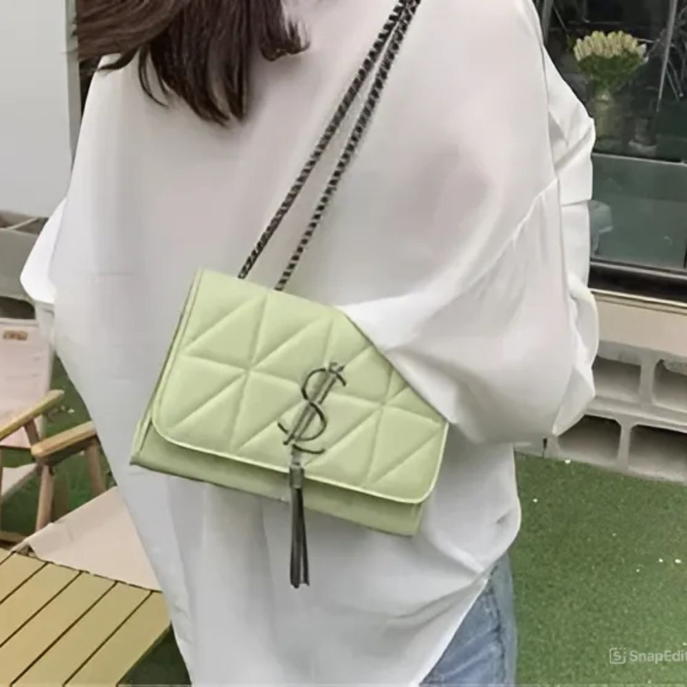 Bolso de mano para mujer con cadena larga