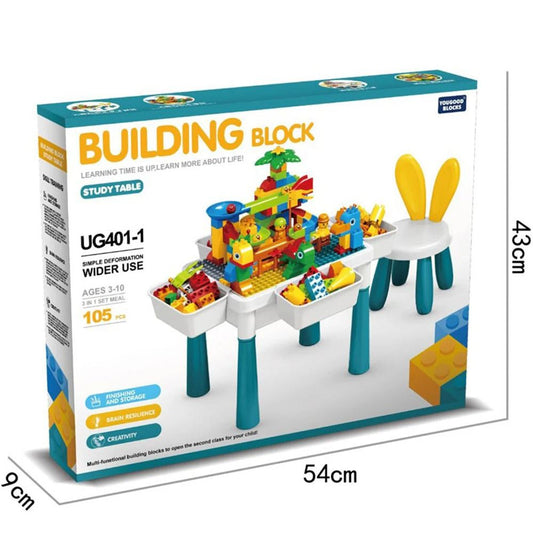 Mesa con bloques de Construcción de 105 PCS