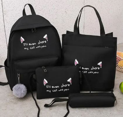 Pack de mochila Kawaii 4 en 1