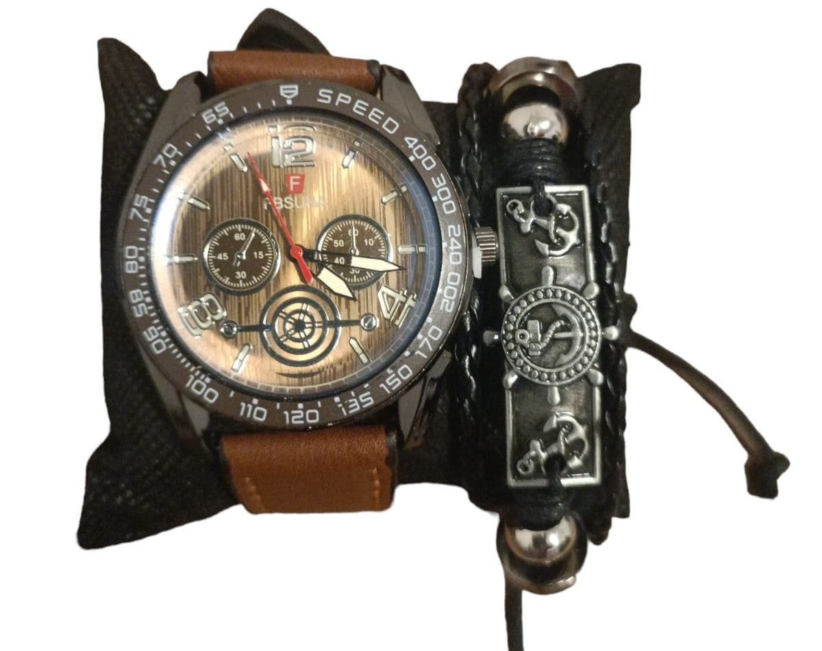 Reloj + Pulsera para caballero