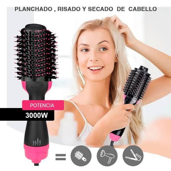 Cepillo eléctrico 3 en 1, seca, cepilla y alisa el cabello