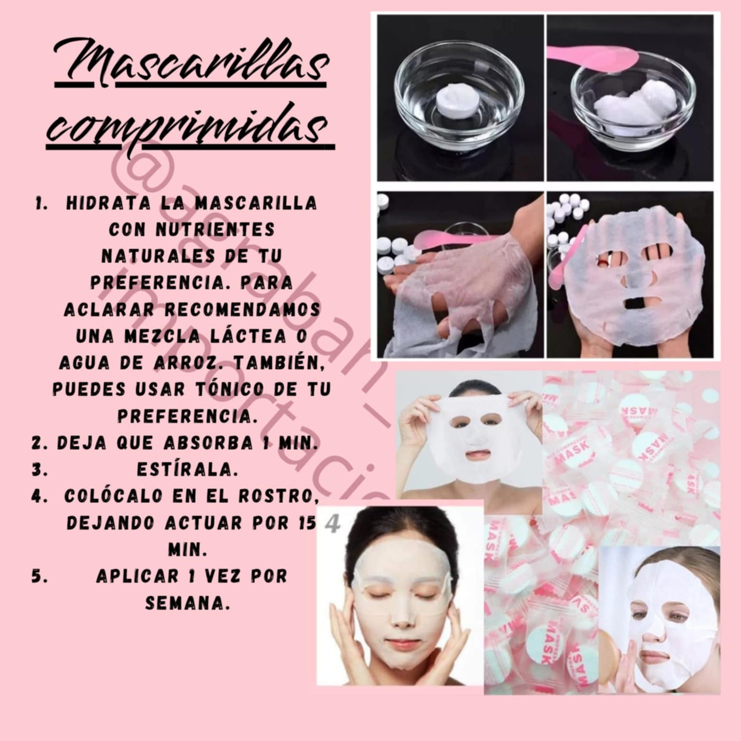 Mascarilla Facial Comprimidas