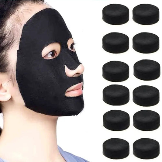 Mascarilla facial de carbón comprimidas