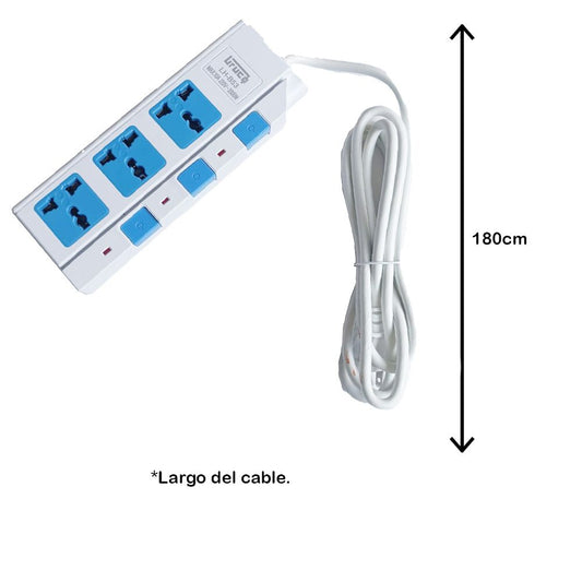 Extensión con 3 tomas