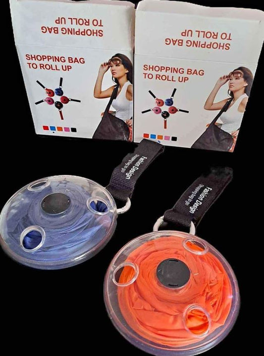 Bolsa ecológica enrollable color naranja (precio desde 6 unds)